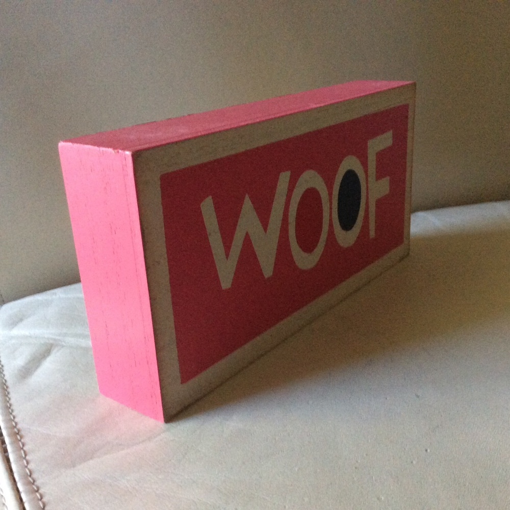 'WOOF' Wooden Box Sign Home Table Decor Michael's Pets Dog Animals - Picture 4 of 6